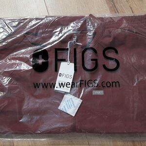 Figs cobaki scrub jacket men’s small burgundy